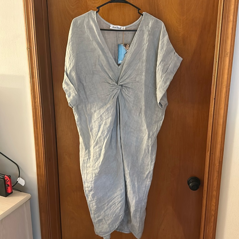 Seashell linen dress size M